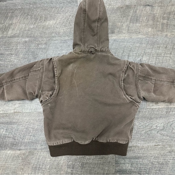 Polar King By Key Fleece Lined Canvas Hooded Full Zip Jacket Size 4T - Picture 8 of 13